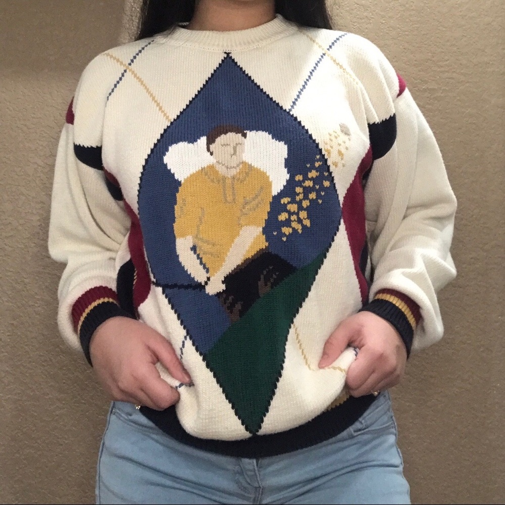 Vintage argyle sweater